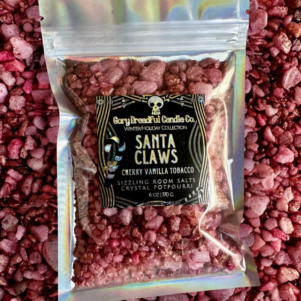 Santa Claws Sizzling Room Salt Crystal Potpourri: Cherry Vanilla Tobacco Scent